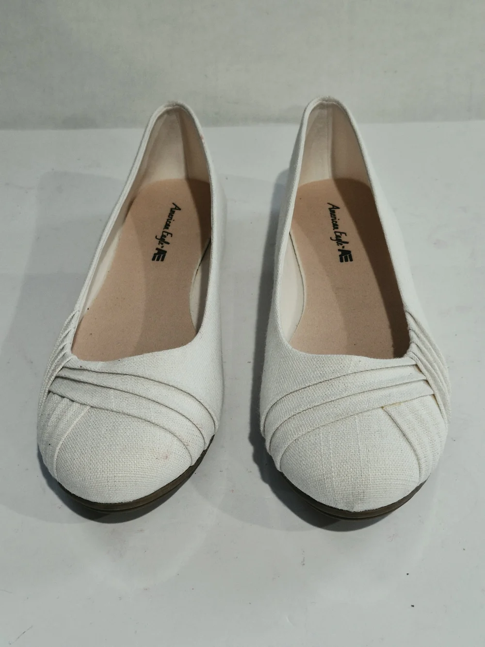 American Eagle Outfitters White Canvas Ballet Flats